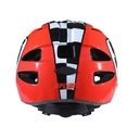 Casque Enfant POLISPORT Baby-Racing 95 Rouge/Damiers (48-52)