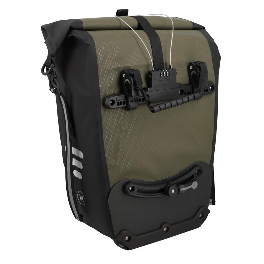 Sacoche KHEAX IZOARD porte bagage Kaki étanche 60X30X17cm - 31 litres