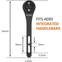 Support compteur RAVEMEN (cintre plat) pour Garmin / GoPro et lumieres avant