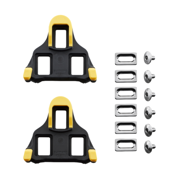 Paire de Cales SHIMANO Route Jaune SM-SH11 SPD-SL (6° d'Angle)