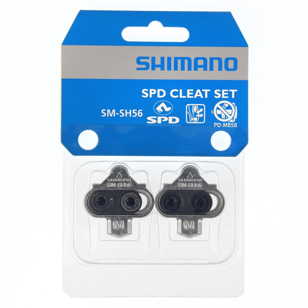 Paire de Cales SHIMANO VTT Argent SM-SH56 SPD, Multidirectionnel