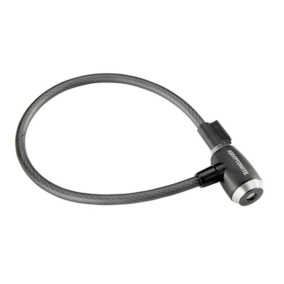 Antivol KRYPTONITE KR Cable Kryptoflex 1265 12mmx65cm Avec Support Noir