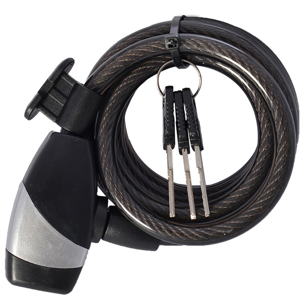 Antivol OXFORD à Clé Coil12 Noir 12x1500mm