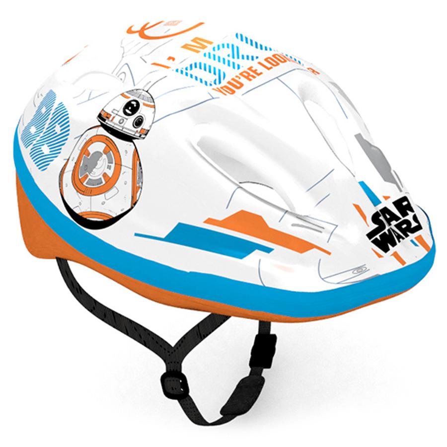 Casque Enfant DISNEY STAR WARS Blanc / Bleu / Orange avec réglage occipital (54-58)