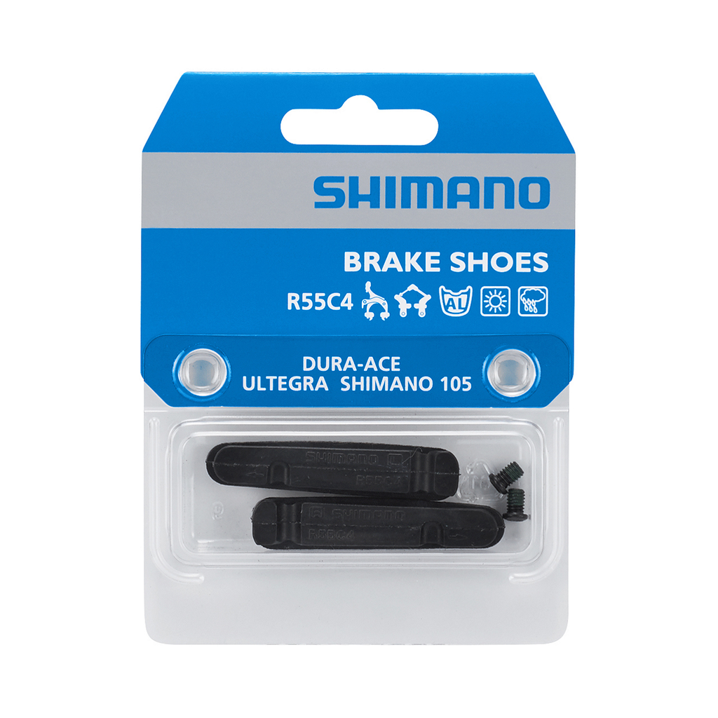 Patins de Freins SHIMANO de type à cartouche et boulons de fixation R55C4 (paire)