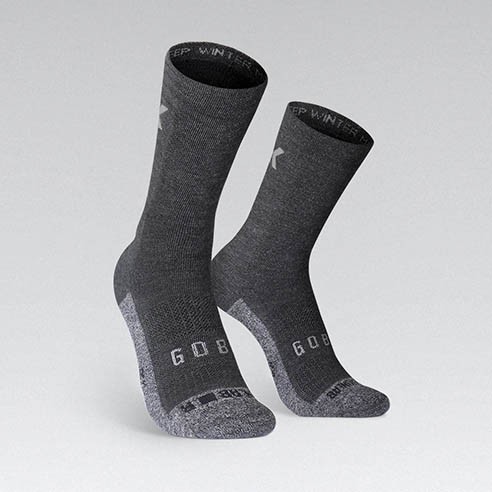 Chaussettes GOBIK DEEP Winter Unisex IRON en Mérino Noires