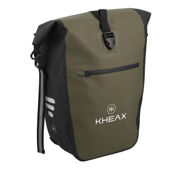 Sacoche KHEAX IZOARD porte bagage Kaki étanche 60X30X17cm - 31 litres