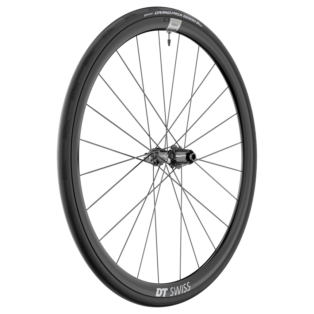 Roue Avant DT SWISS A1800 SPLINE CL 12x142 Shimano (livrée avec pneu Continental AERO 111 Tubeless)