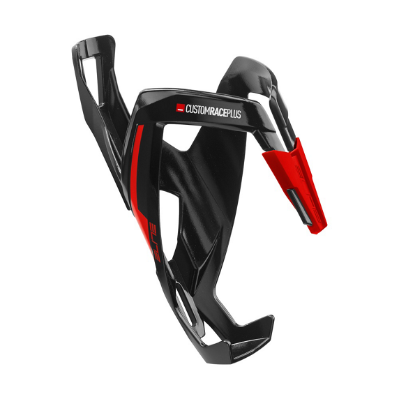 Porte bidon ELITE Custom Race+ Noir Glossy, Rouge graphic
