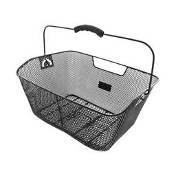 [492247] PANIER Arrière ACIER MAILLE NOIR (FIXATION SUR PORTE BAGAGE) 410X310X160MM