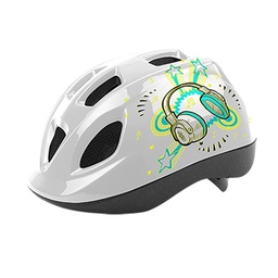 [490011] Casque Enfant HEADGY Stéréo BLANC avec réglage occipital 52 / 56