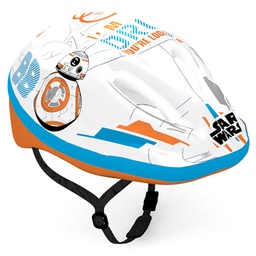 [515727] Casque Enfant DISNEY STAR WARS Blanc / Bleu / Orange avec réglage occipital 54 / 58