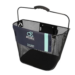 [510914] PANIER Avant OPTIMIZ Fixation sur cintre ø25.4 à ø31.8 Maille acier XXL NOIR 350X250X260MM