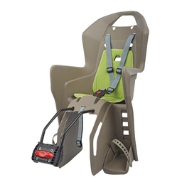 [P31426-504268-P31427-16266] Porte-Bébé POLISPORT Koolah Marron-Vert fixation sur cadre