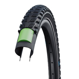 [721212-16523] Pneu SCHWALBE MARATHON 365 26x2.00 HS475 Perf Green ADDIX 4 Seasons Rigide Noir Réflechissant 50-559