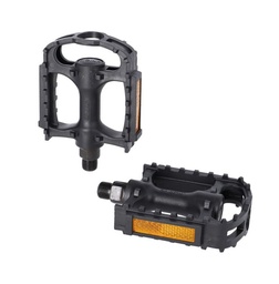 [2501840910-16546] Pédales XLC Plastique 9/16 avec crampons et catadioptres