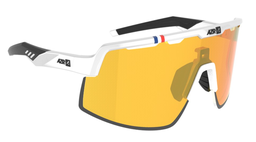 [4792-17674] Lunettes AZR SPEED RX Blanche vernie / noire Ecran Hydrophobe Bleu