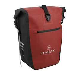 [535369-17676] Sacoche KHEAX IZOARD porte bagage Lie de Vin étanche 60X30X17cm - 31 litres