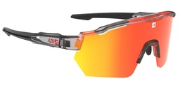 [5019-18280] Lunettes AZR Race RX Crystal Grise Noire vernie / Ecran Hydrophobe Rouge Multicouche